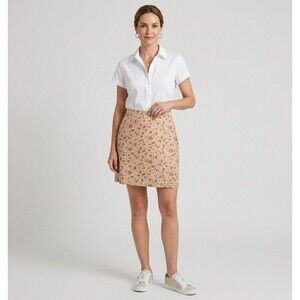 LIZ GOLF By Liz Claiborne Multicolor Floral Skort Skirt Faux Wrap Womens Size 18